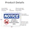 Signmission No Food Or Drink In Manufacturing Area, 14 in W x Rectangle, Aluminum OS-2PACK-NS-A-1014-L-14593 - alternate 7
